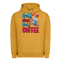 Pigment Peanut Butter Half Nurse Half Coffee Urban Hoodie - FaDigitalArtStudio
