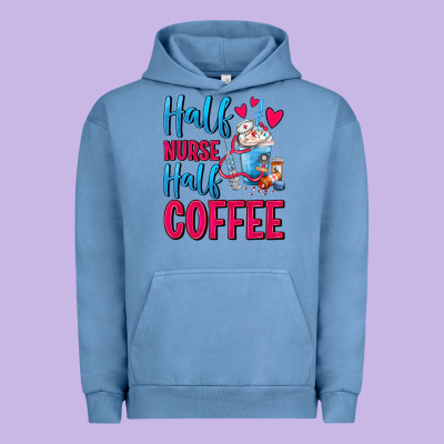 Half Nurse Half Coffee Urban Hoodie Designed By Fadigitalartstudio