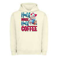 Pigment Pistachio Half Nurse Half Coffee Urban Hoodie - FaDigitalArtStudio
