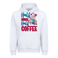White Half Nurse Half Coffee Urban Hoodie - FaDigitalArtStudio