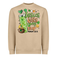 Mushroom st. patricks day jesus fills my cup Heavyweight Sweatshirt - MaliasSmallBusiness