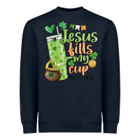 Navy st. patricks day jesus fills my cup Heavyweight Sweatshirt - MaliasSmallBusiness