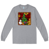 Heather Grey snowman trees coaster Long Sleeve Tee - JahusDesignShop