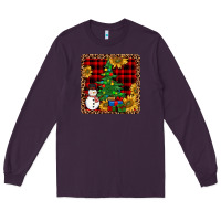 Plum snowman trees coaster Long Sleeve Tee - JahusDesignShop