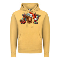 Joy Christmas Shaggy Cow Vintage Hoodie | Teevron