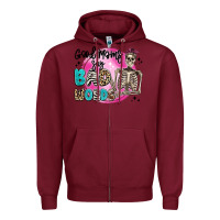 Burgundy good moms say bad words Zipper Hoodie - Artiststas