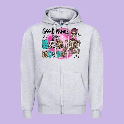 Good Moms Say Bad Words Zipper Hoodie Designed By Artiststas