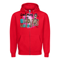Red good moms say bad words Zipper Hoodie - Artiststas