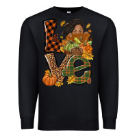 Black Love Fall with afro woman Premium Sweatshirt - NancyCooperArtShop