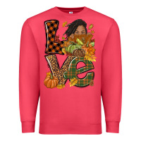 Cardinal Love Fall with afro woman Premium Sweatshirt - NancyCooperArtShop