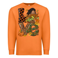 Carrot Love Fall with afro woman Premium Sweatshirt - NancyCooperArtShop
