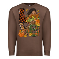 Chestnut Love Fall with afro woman Premium Sweatshirt - NancyCooperArtShop