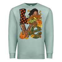 Seafoam Love Fall with afro woman Premium Sweatshirt - NancyCooperArtShop