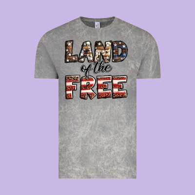 Land Of The Free America Western Pattern Vintage Tee Designed By Jasminsmagicworld