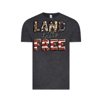 Vintage Black Land of the free America western pattern Vintage Tee - Jasminsmagicworld