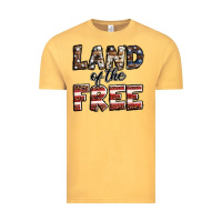 Vintage Mustard Land of the free America western pattern Vintage Tee - Jasminsmagicworld