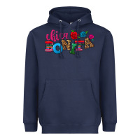 Navy Chica bonita Heavyweight Hoodie - NancyCooperArtShop