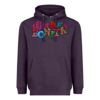 Plum Chica bonita Heavyweight Hoodie - NancyCooperArtShop