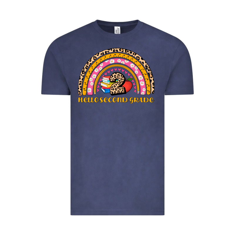 Back To School Rainbow Hello Second Grade Vintage Tee by AdoDesignShop | Teevron