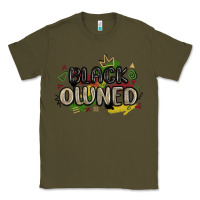 Army Green black owned Classic Tee - MaliasSmallBusiness