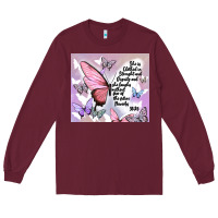 Burgundy bible verse Long Sleeve Tee - MaliasSmallBusiness
