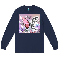 Navy bible verse Long Sleeve Tee - MaliasSmallBusiness