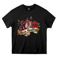 Black hair hustler spray Heavy Core Tee - SublimationCraftShop