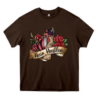 Chocolate Brown hair hustler spray Heavy Core Tee - SublimationCraftShop