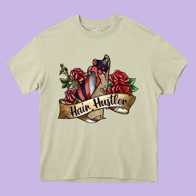 Hair Hustler Spray Heavy Core Tee Designed By Sublimationcraftshop