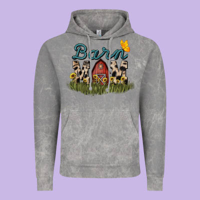 Barn Mom Sunflower Vintage Hoodie Designed By Nancycooperartshop