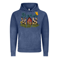 Vintage Denim barn mom sunflower Vintage Hoodie - NancyCooperArtShop
