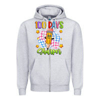 Heather Grey 100 days sharper Zipper Hoodie - Artiststas