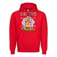 Red 100 days sharper Zipper Hoodie - Artiststas
