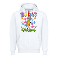 White 100 days sharper Zipper Hoodie - Artiststas