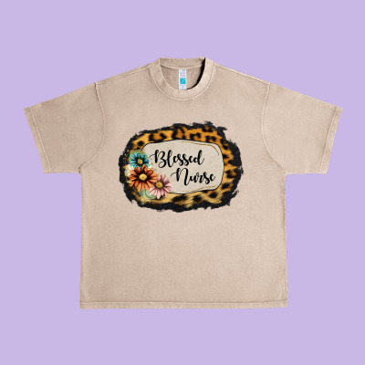 Blessed Nurse Urban Heavy Tee Designed By Jasminsmagicworld