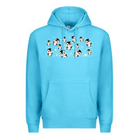 Ocean Blue cute penguin Premium Hoodie - TumblerDesignByShophia
