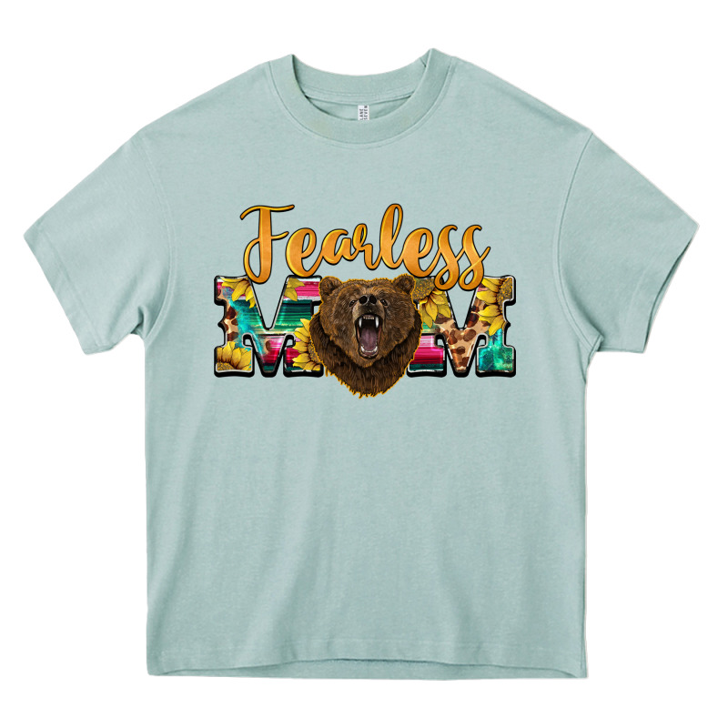 Fearless Mom Bear Heavy Core Tee by BarkalooDesign | Teevron