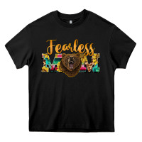 Black fearless mom bear Heavy Core Tee - BarkalooDesign