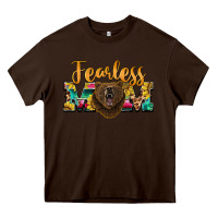 Chocolate Brown fearless mom bear Heavy Core Tee - BarkalooDesign