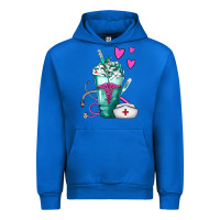 Cobalt Nurse Frappe Urban Hoodie - FaDigitalArtStudio