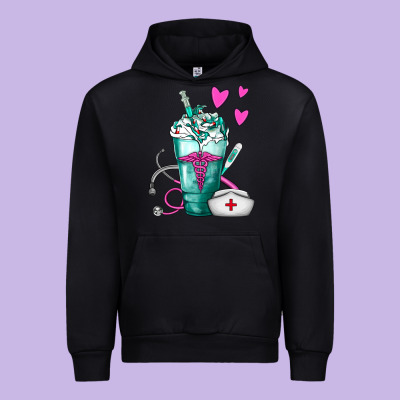 Nurse Frappe Urban Hoodie Designed By Fadigitalartstudio