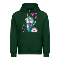 Forest Green Nurse Frappe Urban Hoodie - FaDigitalArtStudio