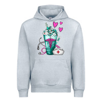 Heather Grey Nurse Frappe Urban Hoodie - FaDigitalArtStudio