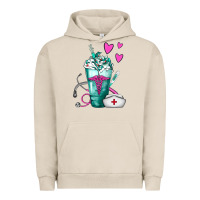 Pigment French Oak Nurse Frappe Urban Hoodie - FaDigitalArtStudio