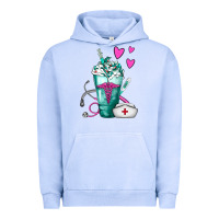 Pigment Grape Ice Nurse Frappe Urban Hoodie - FaDigitalArtStudio