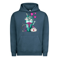 Pigment Midnight Navy Nurse Frappe Urban Hoodie - FaDigitalArtStudio