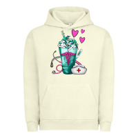 Pigment Pistachio Nurse Frappe Urban Hoodie - FaDigitalArtStudio