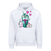 White Nurse Frappe Urban Hoodie - FaDigitalArtStudio