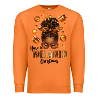 Carrot have a melanin christmas afro messy bun Premium Sweatshirt - texasbilliewilder