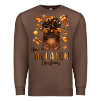 Chestnut have a melanin christmas afro messy bun Premium Sweatshirt - texasbilliewilder